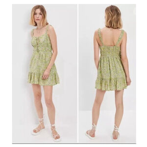 American Eagle Silky Tie-Front Mini Dress, Size Small, NWT